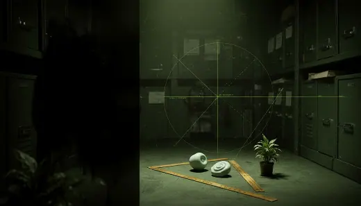 A strange repeated pattern of pale objects on an archival evidence desk